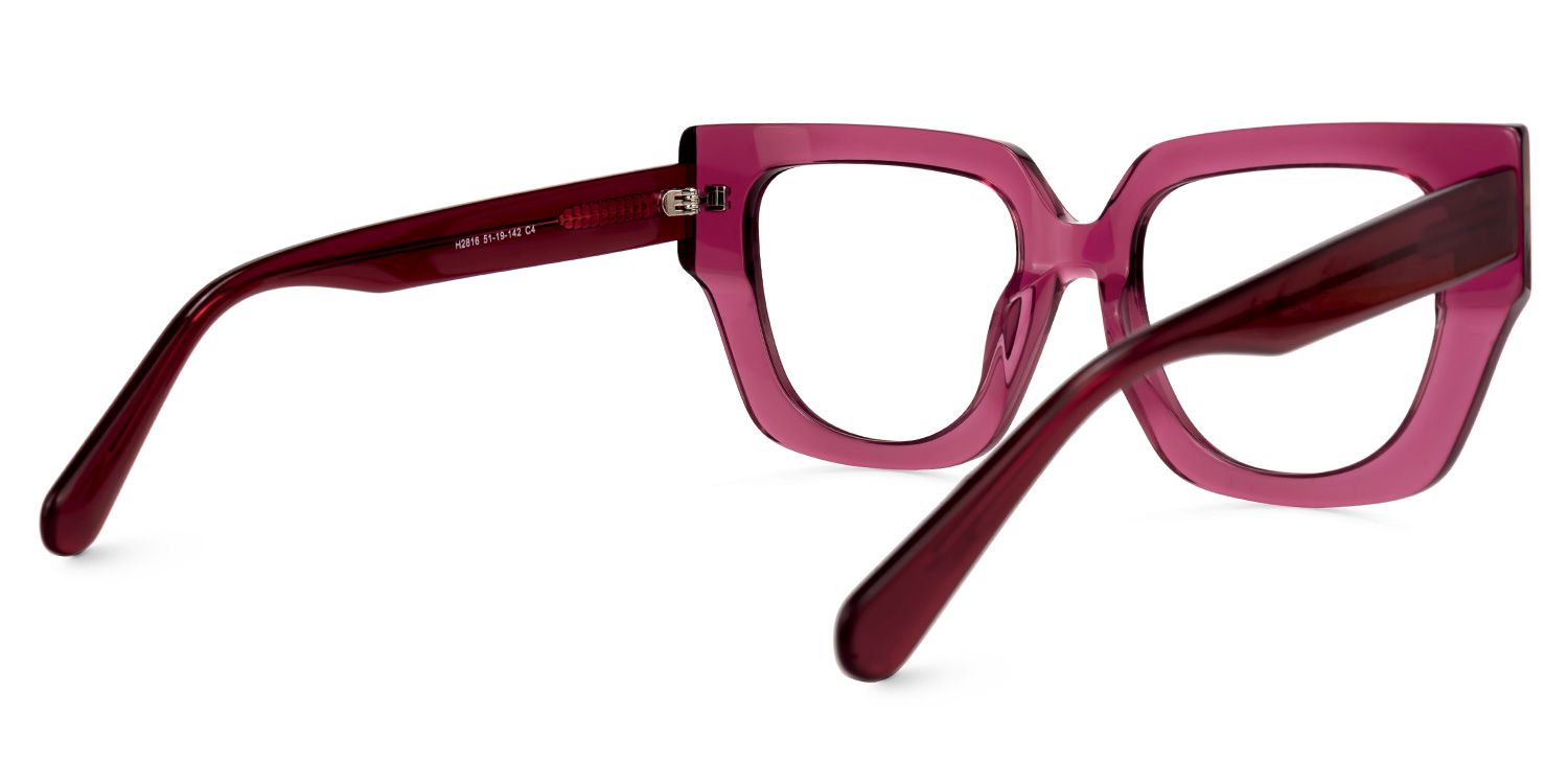 Efrat - Cat Eye Purple Eyeglasses by Vooglam - Side View
