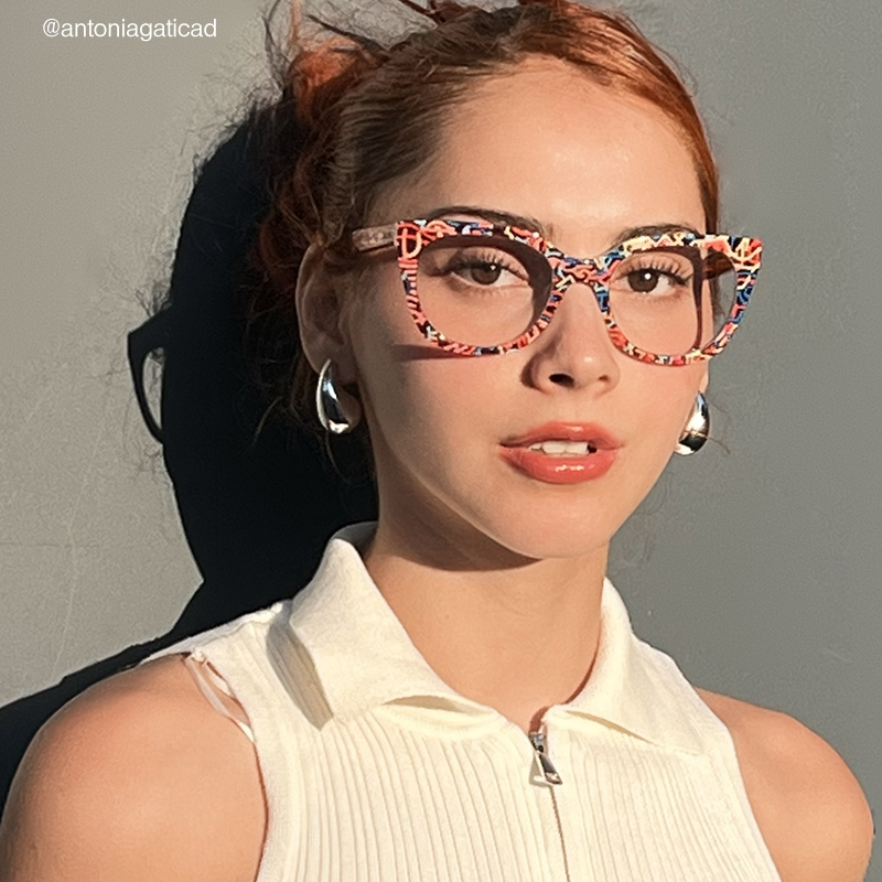 Trudie - Cat Eye Red Tortoise Eyeglasses