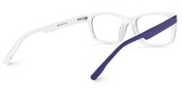 Eliava - Rectangle Blue Eyeglasses | Vooglam Side View