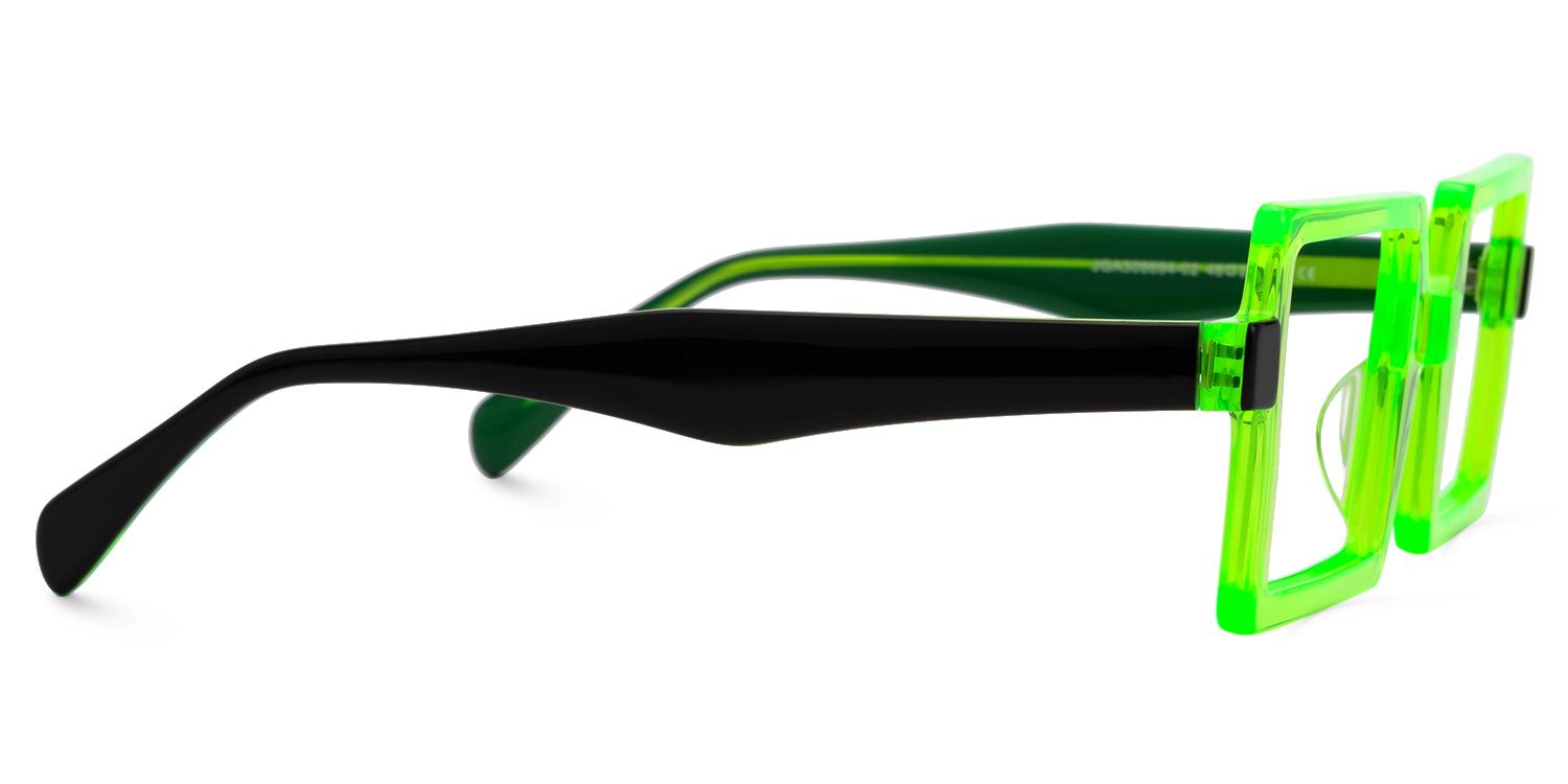 Fawzia - Rectangle Green Eyeglasses product detail 4