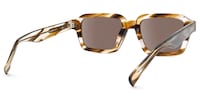 Jet - Rectangle Brown Sunglasses - 3