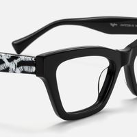 Wild Beat - Square Black Eyeglasses | Vooglam Design Details