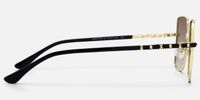 Devereux - Gradient Lens Square Gold Sunglasses | Vooglam Side View