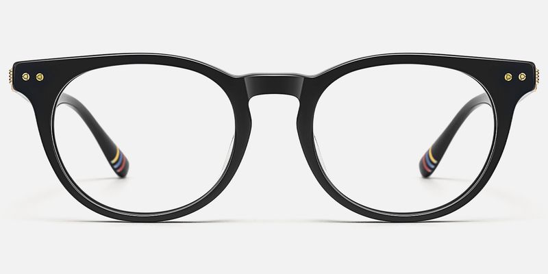 Vintel - Rectangle Black Eyeglasses