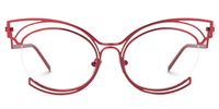 Maggie - Cat Eye Red Eyeglasses | Vooglam Angle View