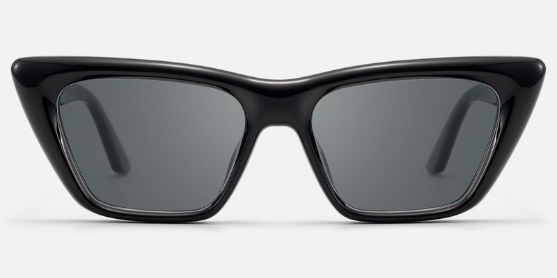 Meguro - Black Inflated Cat-Eye Tinted Sunglasses | Vooglam