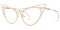 Elior - Cat Eye Gold Eyeglasses | Vooglam Front View