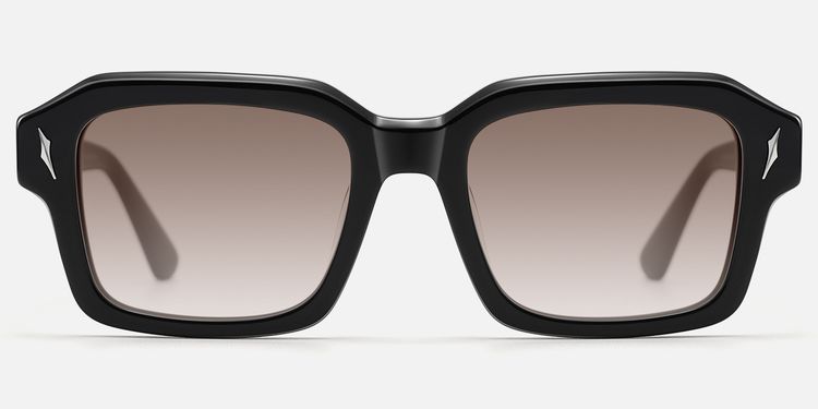 Blindspot - Thick Acetate Black Sunglasses | Vooglam