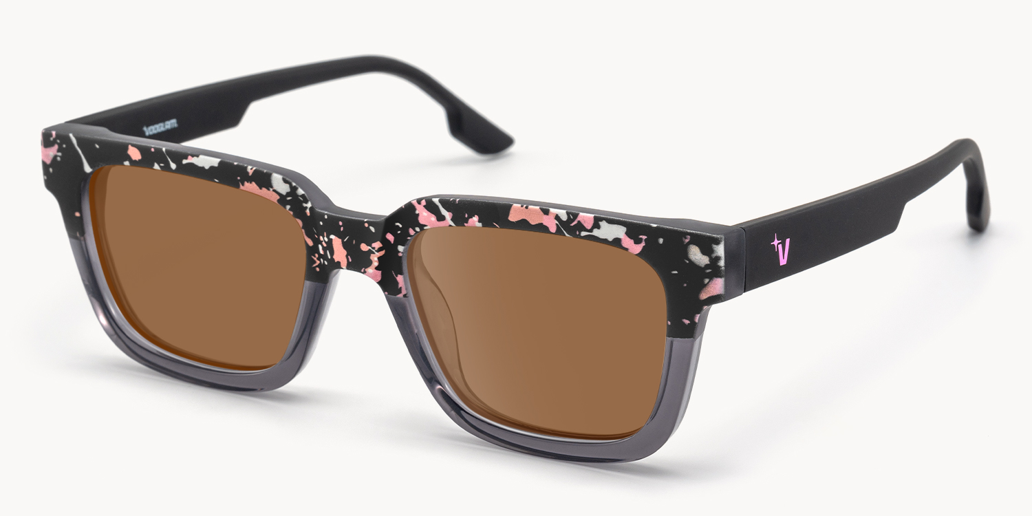 Strobe - Rectangle Two-tone Sunglasses - 2