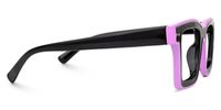 Delaram - Rectangle Black/Purple Eyeglasses | Vooglam