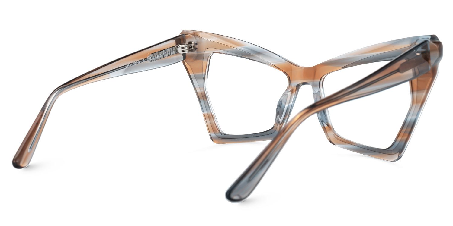 Elphaba - Butterfly Brown Eyeglasses | Vooglam Side View