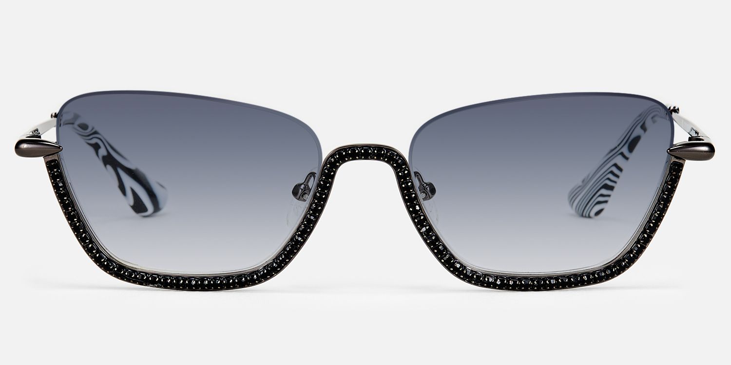 Viva - Cat Eye Silver Eyeglasses | Vooglam