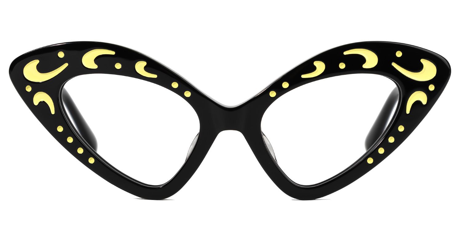 Keyshawn - Cat Eye Black Eyeglasses | Vooglam Angle View