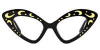 Keyshawn - Cat Eye Black Eyeglasses | Vooglam Angle View