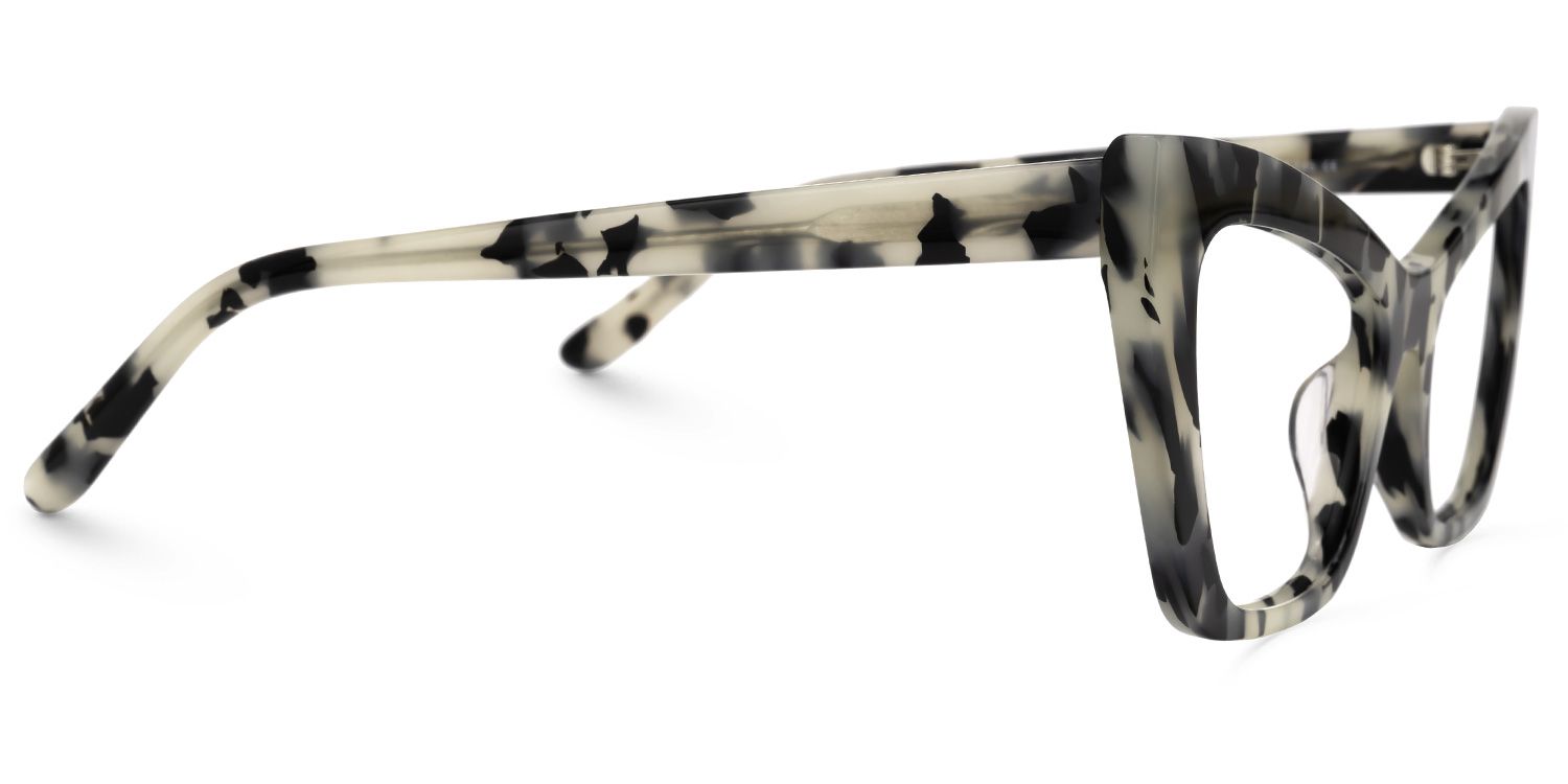 Bader - Cat Eye Grey/Tortoise Eyeglasses Eclectic Style | Vooglam 4