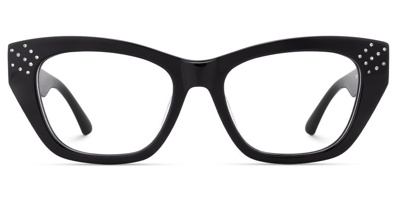 Starlina - Rectangle Black Eyeglasses
