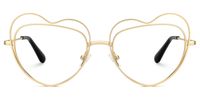 Fidelio - Heart Gold Eyeglasses | Vooglam Angle View