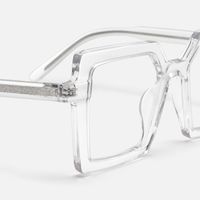 Eilis - Square Crystal Acetate Eyeglasses | Vooglam Design Details