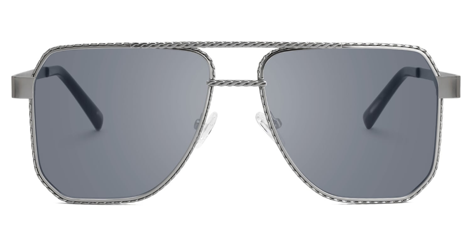 Fidelina - Aviator Silver Sunglasses - 1