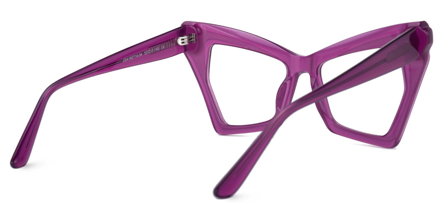 Elphaba - Butterfly Purple Eyeglasses | Vooglam Side View