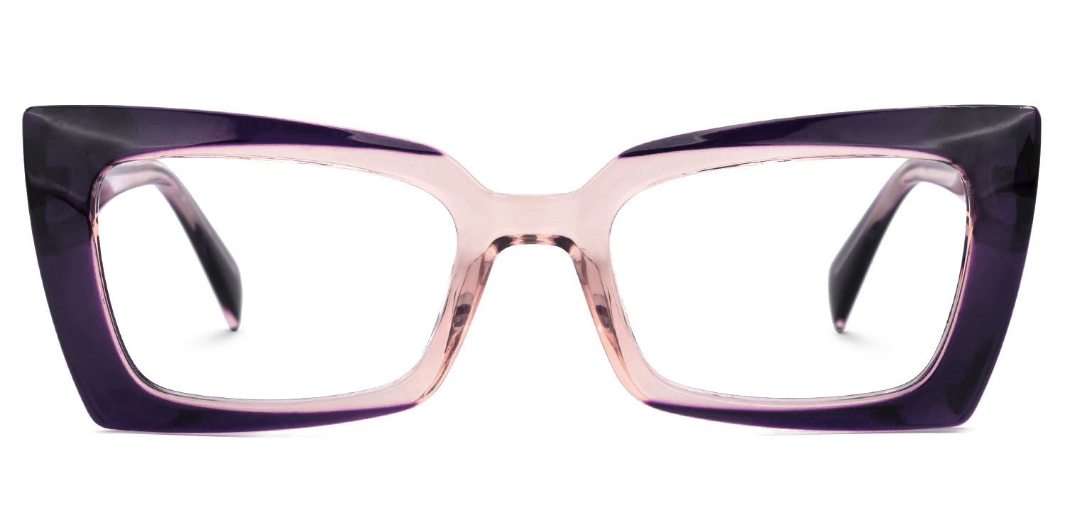 Fearghus - Rectangle Purple Eyeglasses | Vooglam Angle View