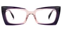 Fearghus - Rectangle Purple Eyeglasses | Vooglam Angle View