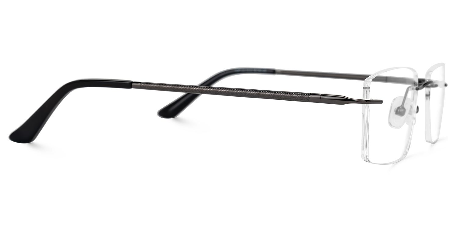 Eilley - Rectangle Grey Eyeglasses | Vooglam 4