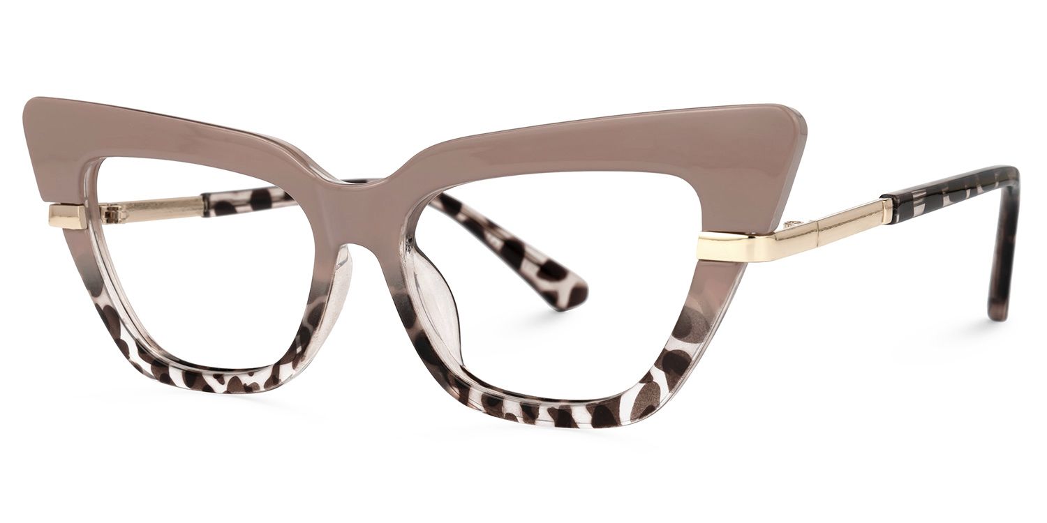 Ismail - Cat Eye Tortoise Eyeglasses | Vooglam Front View