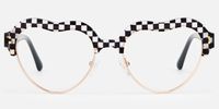 Hannah - Wide Heart Pattern Eyeglasses | Vooglam Angle View