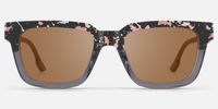 Strobe - Rectangle Two-tone Sunglasses | Vooglam Angle View