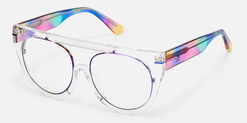 Patrice - Aviator Transparent Eyeglasses