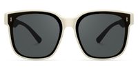 Madesh - Square White Fit Over Sunglasses | Vooglam Angle View