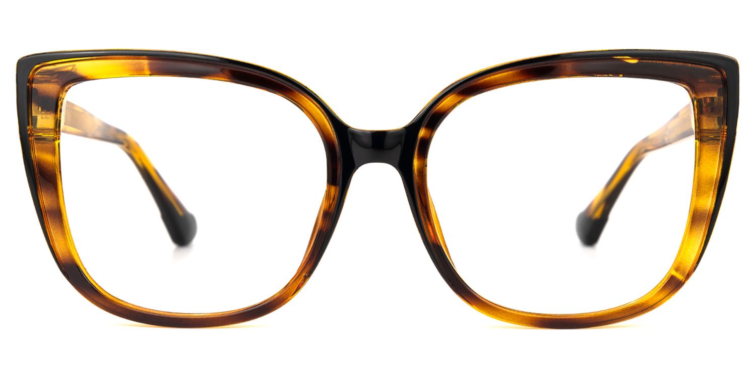 Darena - Cat Eye Tortoise Eyeglasses by Vooglam - Angle View