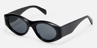 Aura - Cat Eye Black Sunglasses | Vooglam Front View