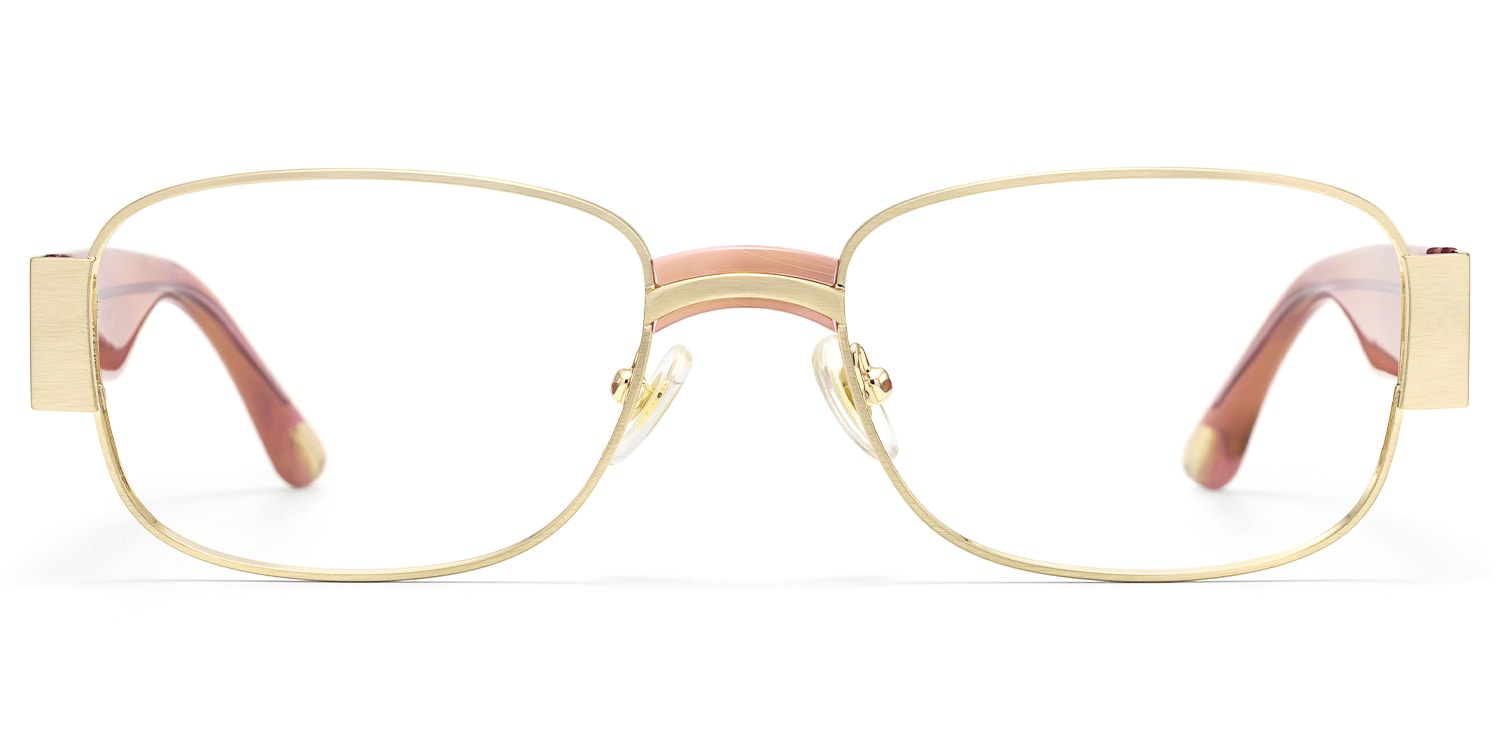

Nyame - Rectangle Gold Eyeglasses