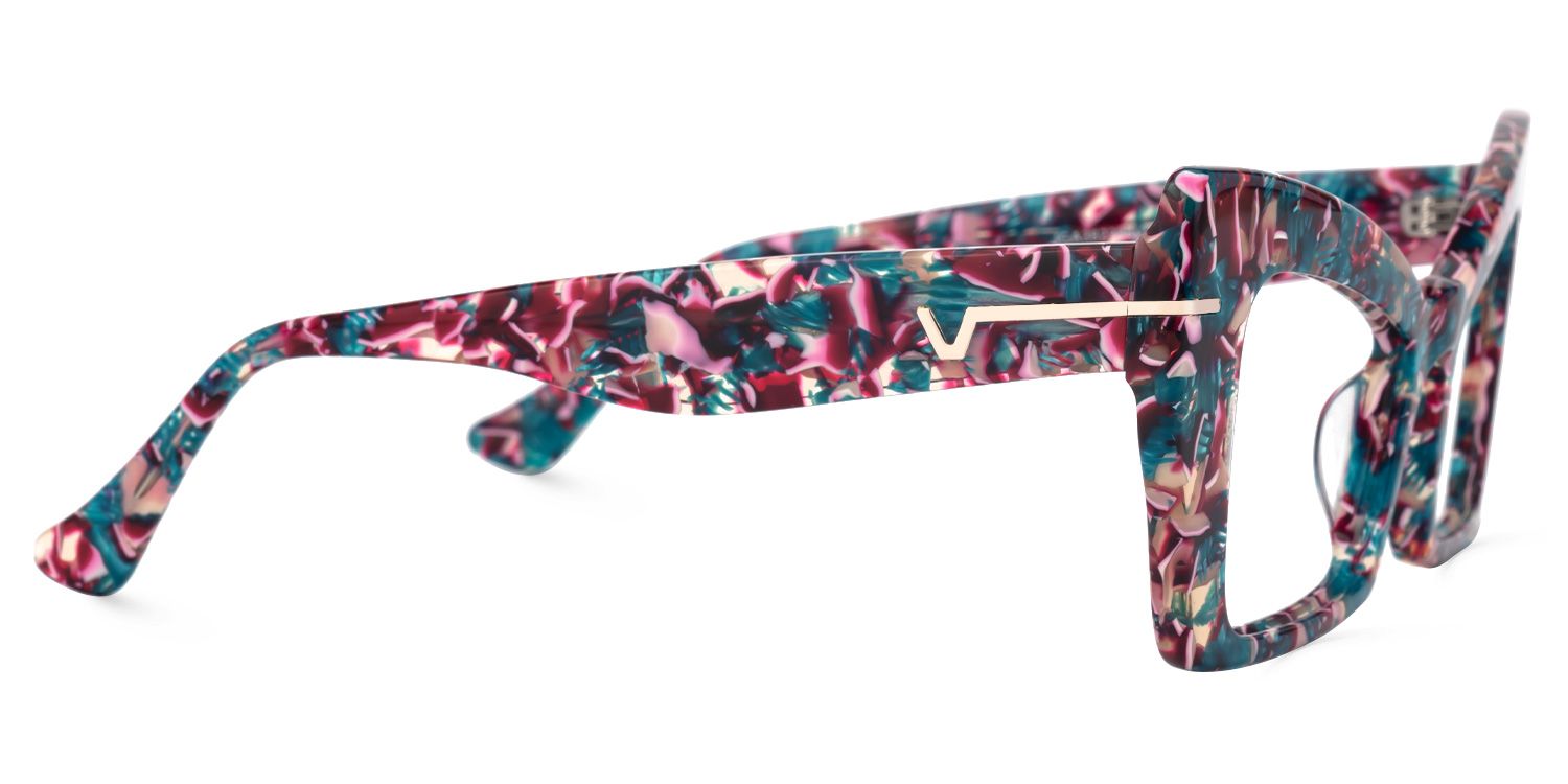 Faizah - Cat Eye Floral Eyeglasses | Vooglam 4