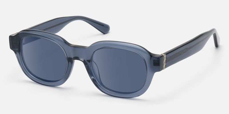Eerie - Dark Blue Tinted Diamond Pattern Shades | Vooglam