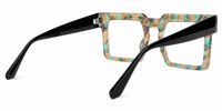 Elinoah - Square Floral Eyeglasses | Vooglam Side View