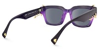 Sabrina - Rectangle Purple Sunglasses - 3