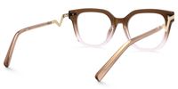 Natala - Rectangle Brown Eyeglasses | Vooglam Side View