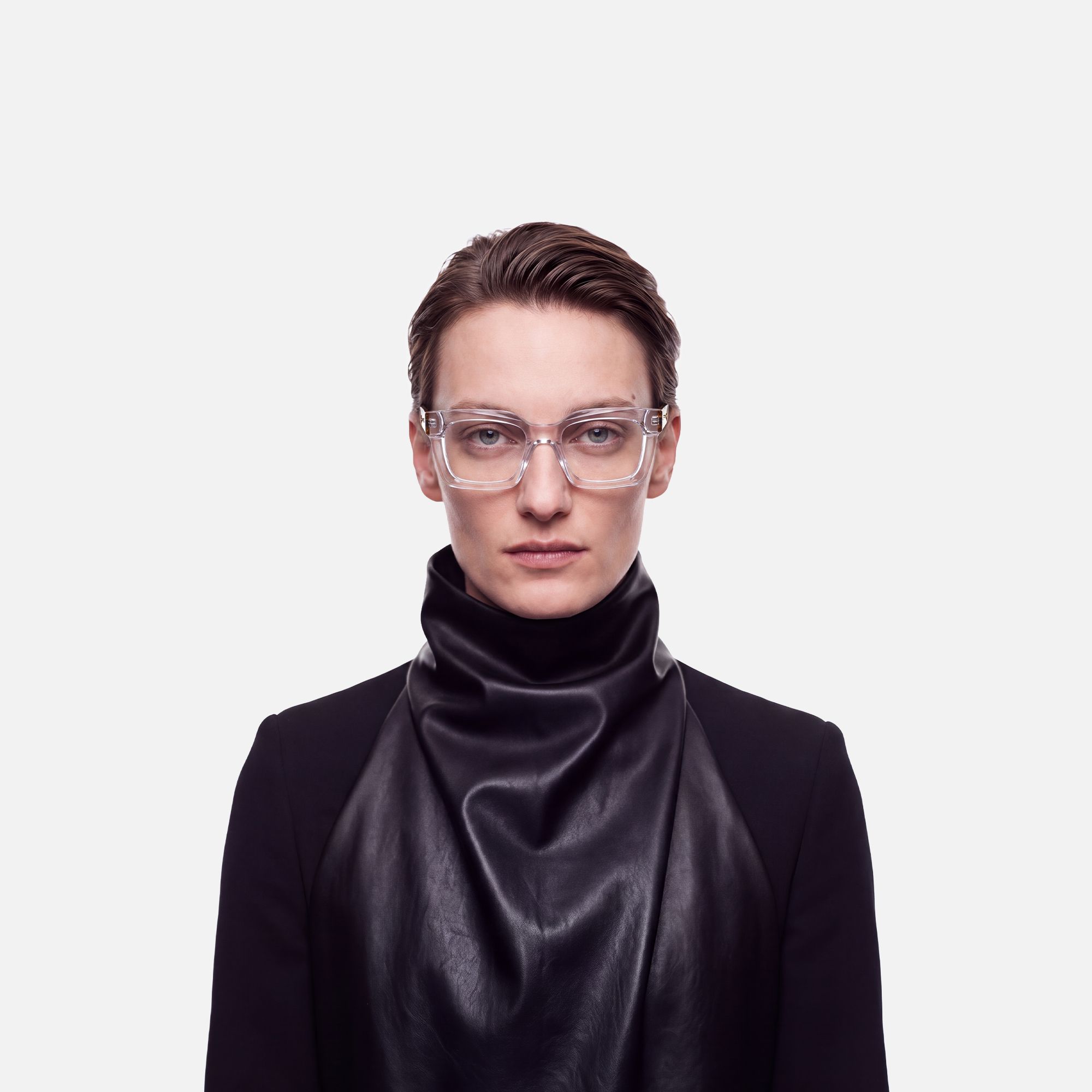 Pacheco - Tortoise Oversized Clear Square Glasses by Vooglam - Lifestyle Look