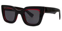 Delarosa - Cat Eye Red Sunglasses | Vooglam Front View