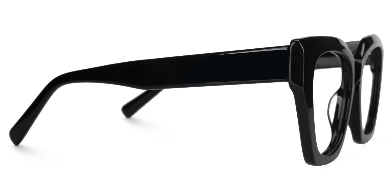 Elisheba - Cat Eye Black Eyeglasses by Vooglam - Product View 4