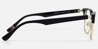 Preppy - Rectangle Black Eyeglasses | Vooglam Side View