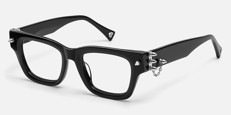 Stud - Rock Stud Black Acetate Glasses | Vooglam
