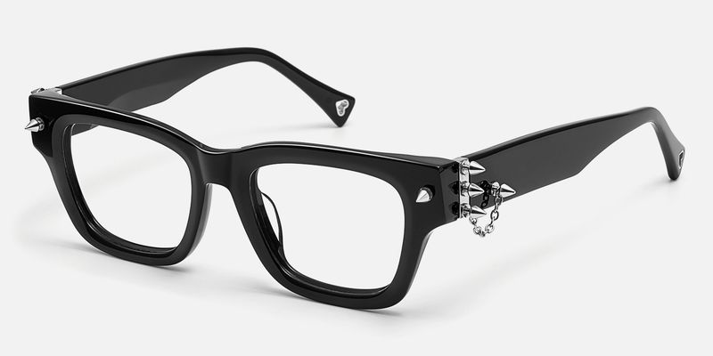 Stud - Rectangle Black Eyeglasses