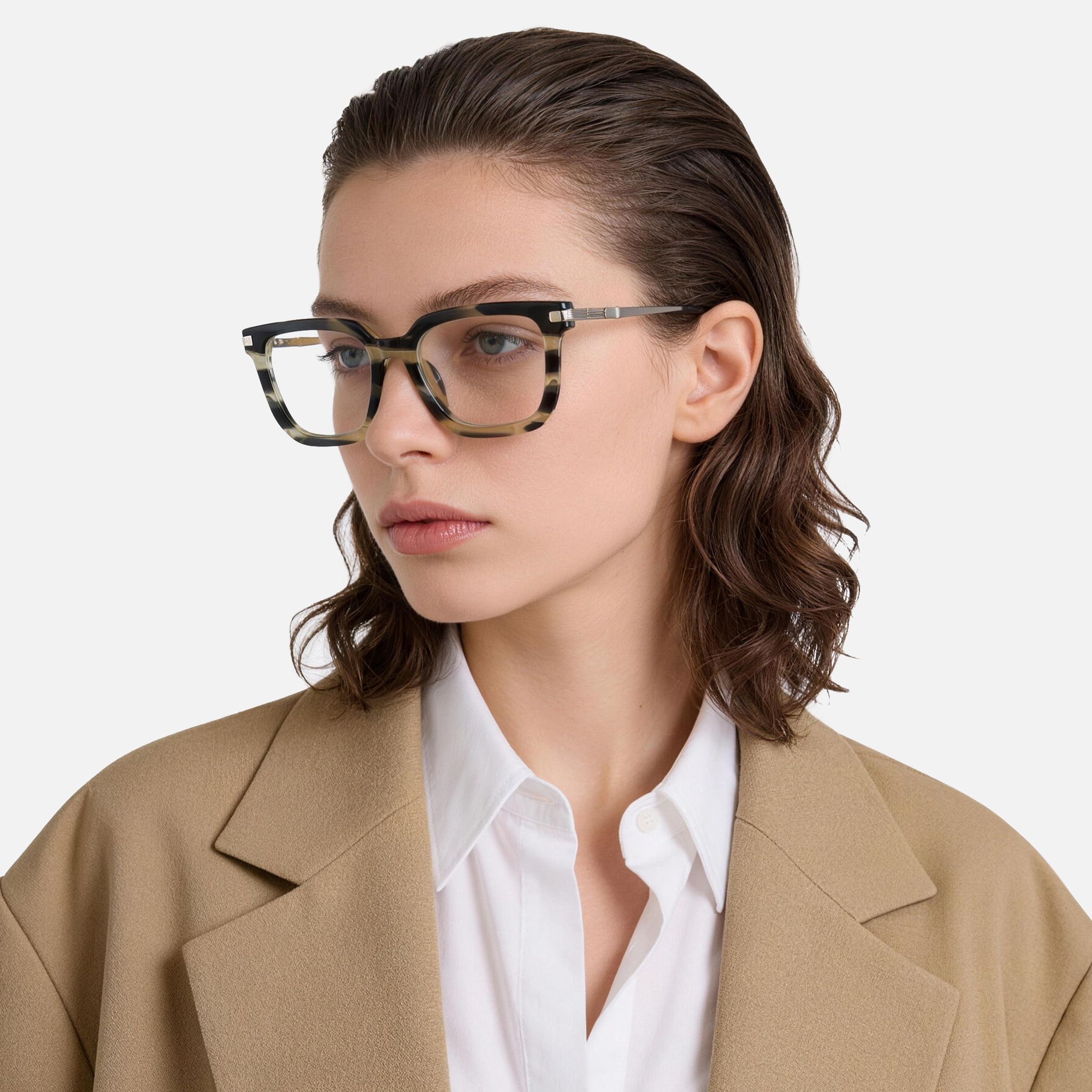 Explore the design story of Denbeigh - Rectangle Pattern Eyeglasses | Vooglam