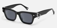 Stud - Rectangle Black Sunglasses