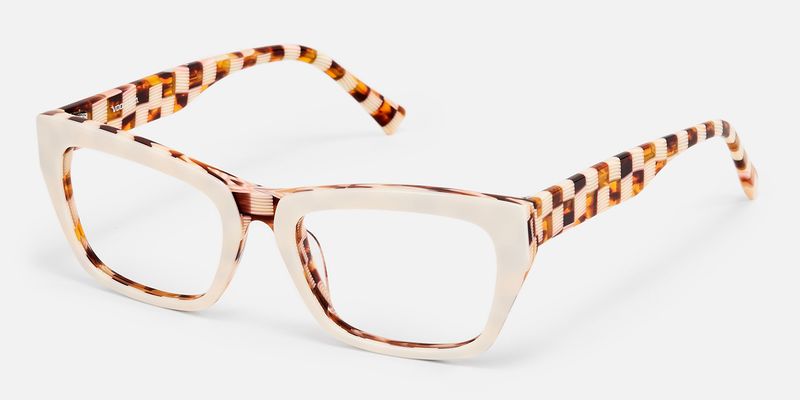 Lola - Rectangle Yellow Eyeglasses