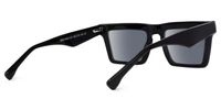 Kenty - Thick Frames Eclectic Black Sunglasses | Vooglam Side View